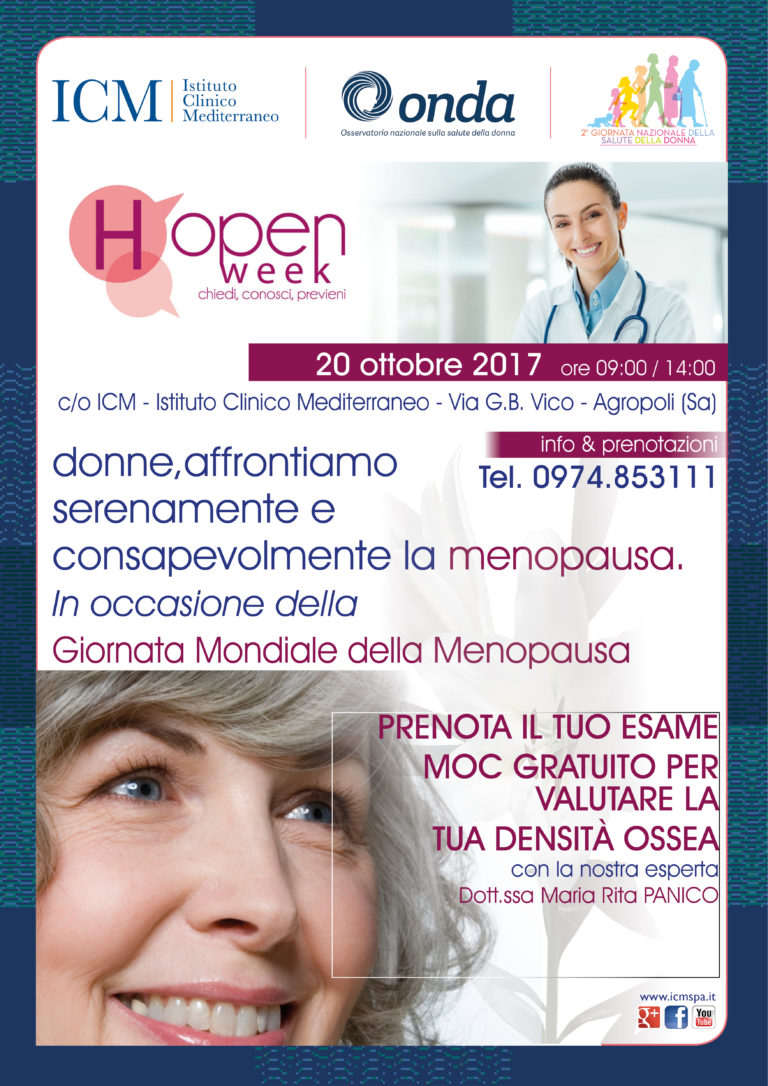MOC gratuita per la giornata mondiale della menopausa Istituto Clinico Mediterraneo
